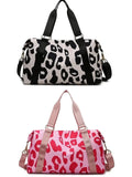 Leopard Print Large Weekend Travel Duffle Bag