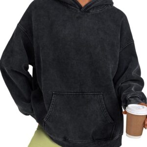 Oversized Hoodies for Women Teen Girl Winter Sweatshirt Cute Acid Wash Pullover
